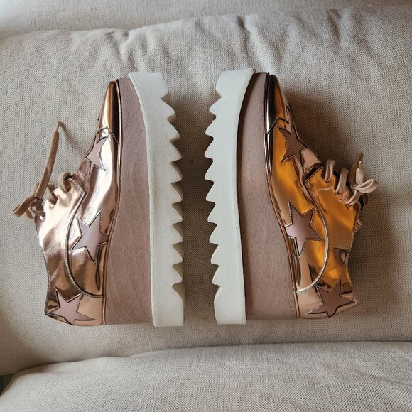 Stella McCartney Elyse Rose Gold Star Platforms - EUC - Picture 5 of 14